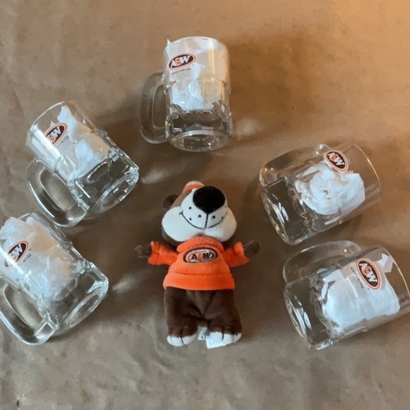 Glass mini Mug Set with Plush Toy  burger family - Picture 7 of 8